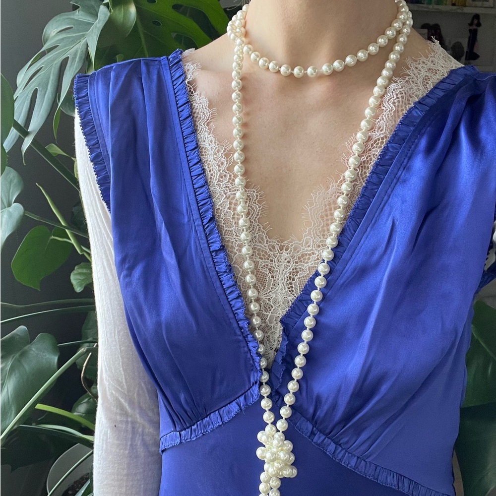 DÔEN Tahlia Dress in Lapis silk